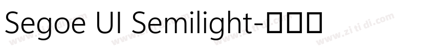 Segoe UI Semilight字体转换